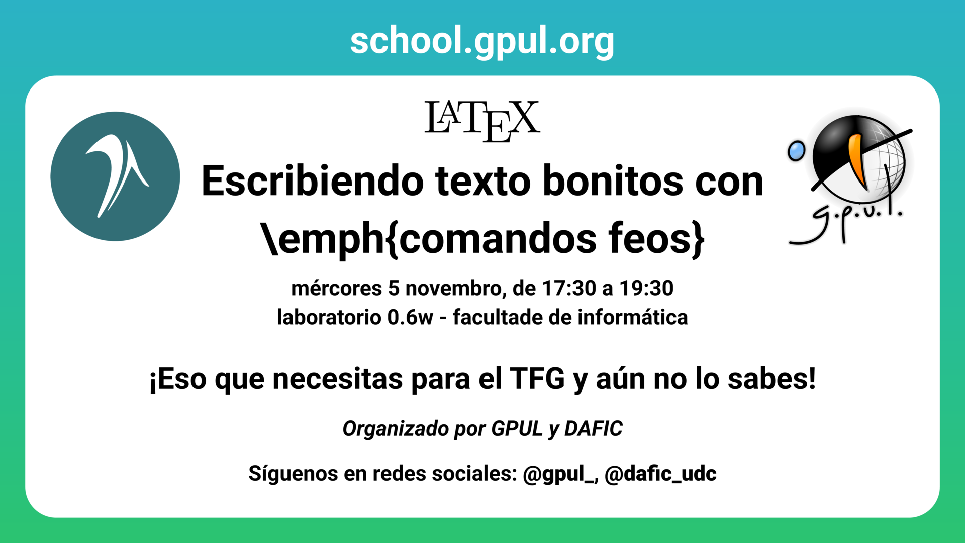 LaTeX: Escribiendo textos bonitos con \emph{comandos feos}